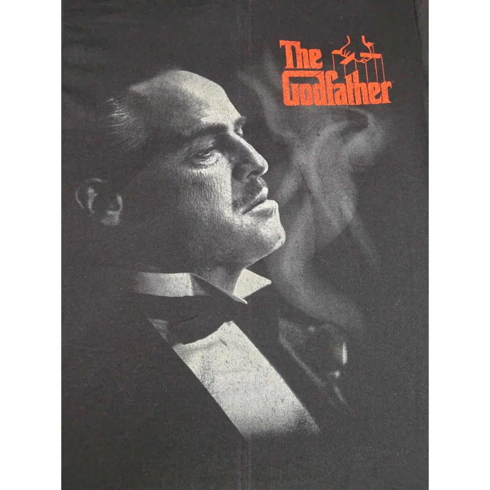 The Godfather Movie Graphic T-Shirt Marlon Brando Vito Corleone Black Small